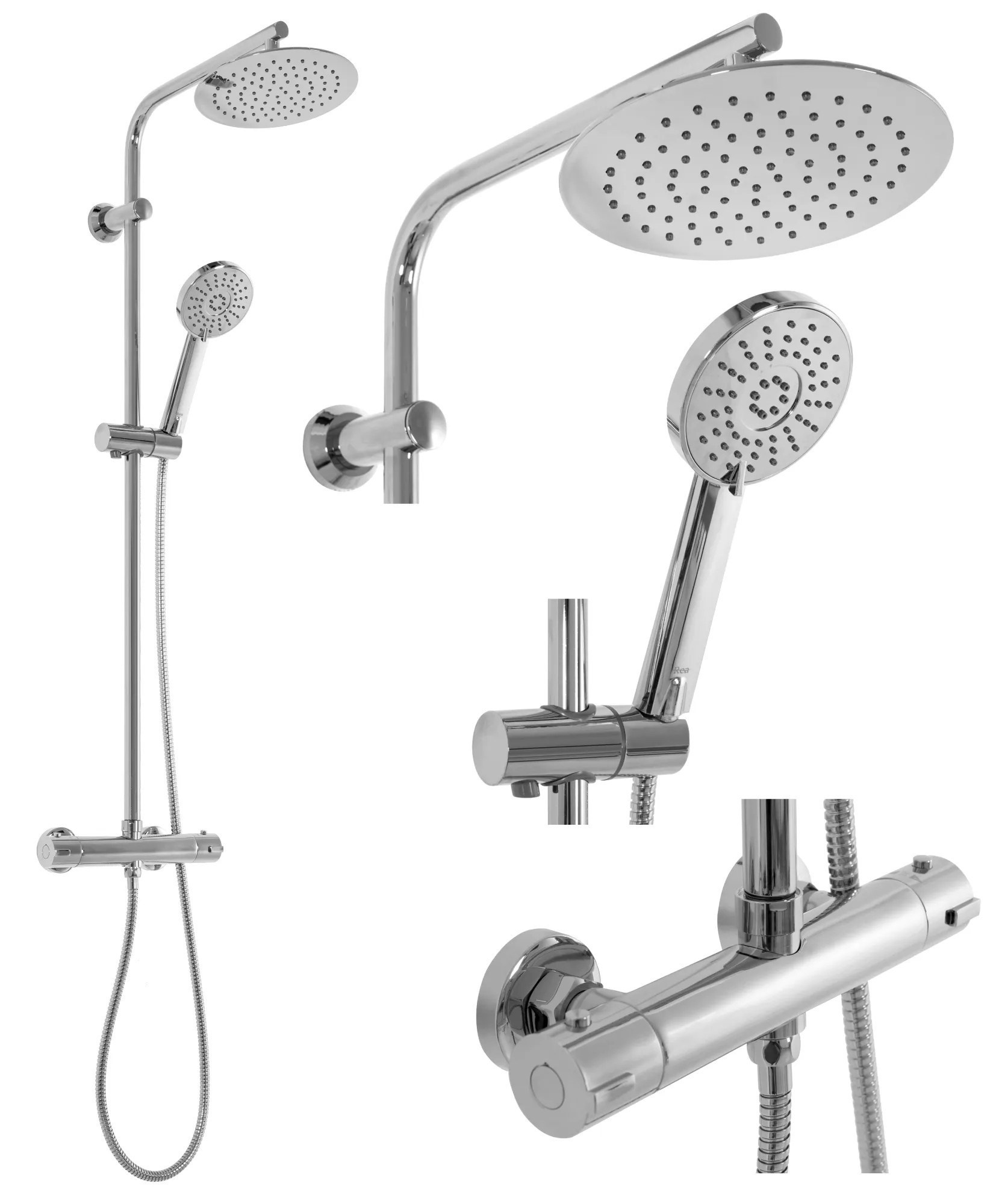 REA suihkusetti BLISS THERMOSTAT kromi, 38, 5X27, 5X100CM