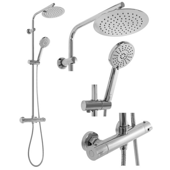 REA suihkusetti BLISS THERMOSTAT kromi, 38, 5X27, 5X100CM