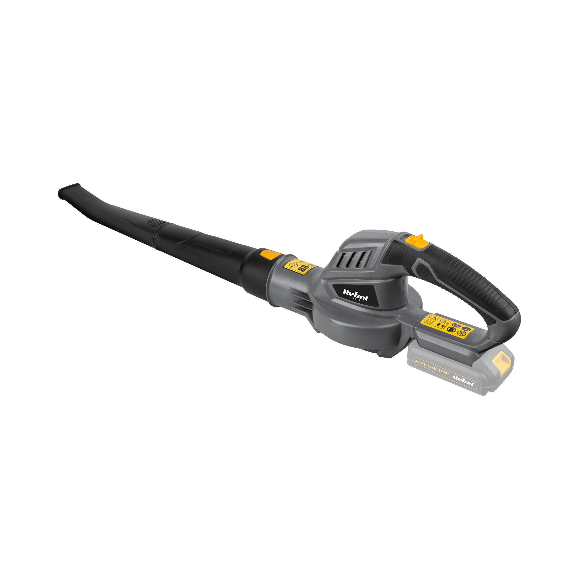 Rebel 20 V akkukäyttöinen lehtipuhallin 245 km/h 2 Ah tehokas moottori