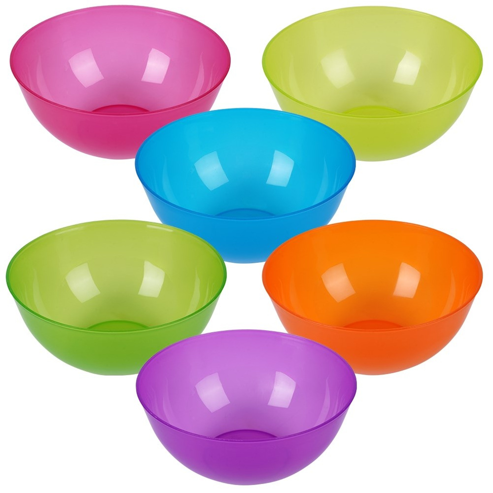 Muovikulhot 13 cm, 450 ml 6 kpl.