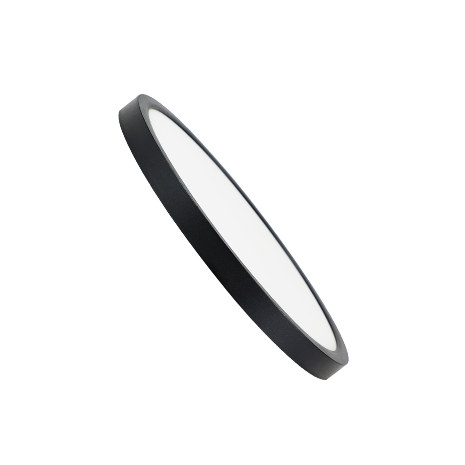 NETTLIFE litteä LED-kattovalaisin 18 cm - 15 W, musta, 4000 K - moderni valaistus keittiöön, eteiseen, makuuhuoneeseen