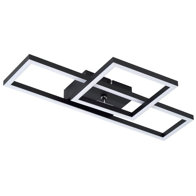 NETTLIFE LED - kattovalaisin, olohuoneen Kattovalaisin, 20W, lämmin Valkoinen, moderni, muotoilu, neliönmuotoinen, musta, lamppu