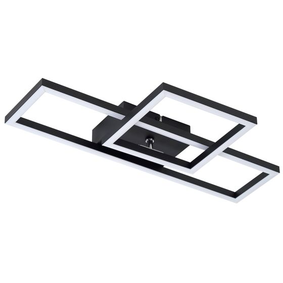 NETTLIFE LED - kattovalaisin, olohuoneen Kattovalaisin, 20W, lämmin Valkoinen, moderni, muotoilu, neliönmuotoinen, musta, lamppu