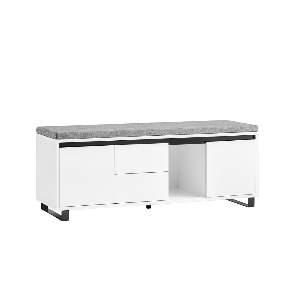 SoBuy Kenkäkaappi puukuitulevystä valkoinen ekologinen laatukappale FSR176-W