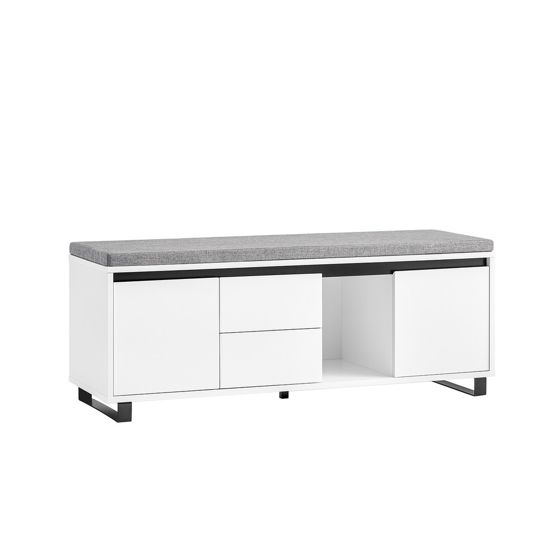 SoBuy Kenkäkaappi puukuitulevystä valkoinen ekologinen laatukappale FSR176-W