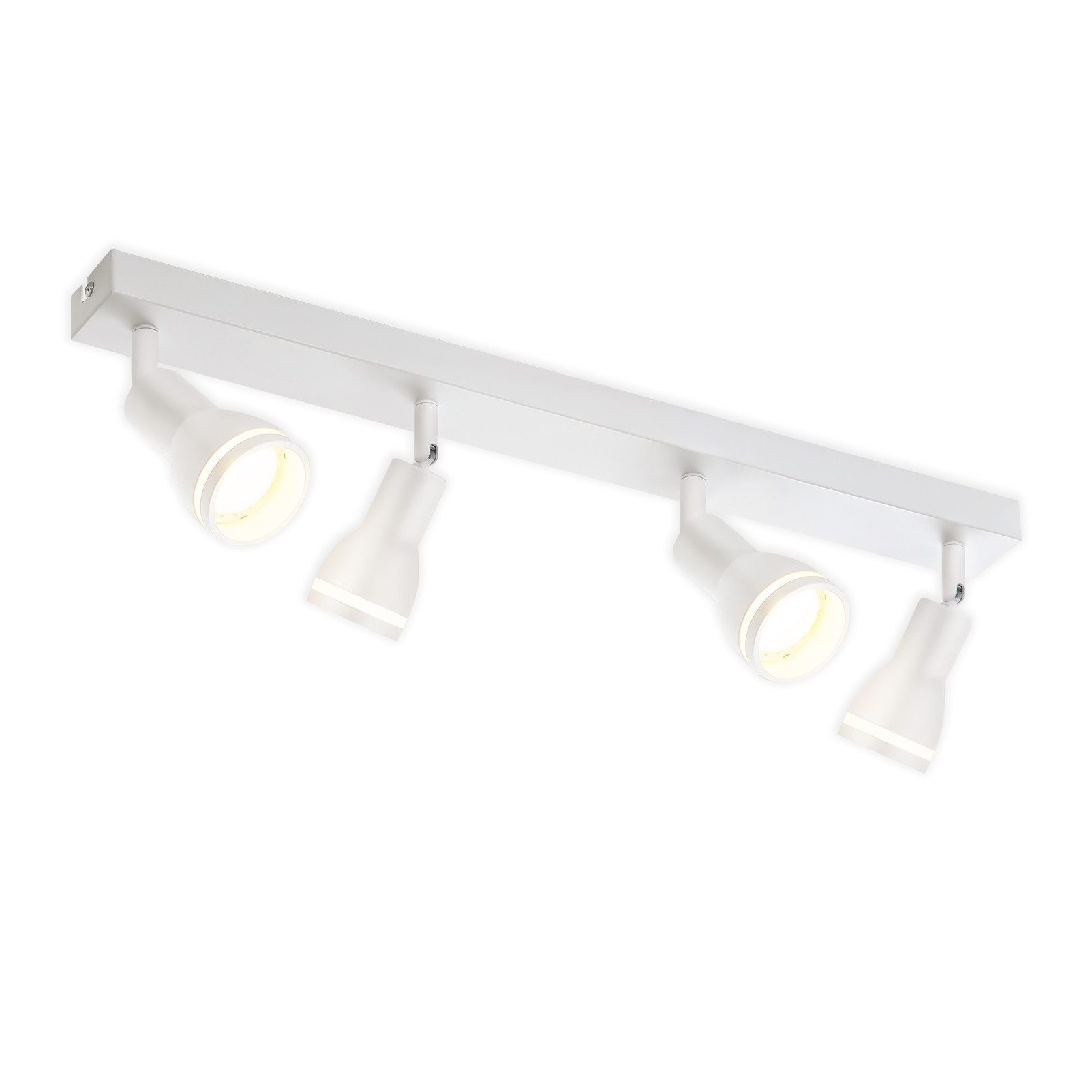 NETTLIFE - kattovalaisin 4 kohdevaloa valkoinen: Metallinen kattovalaisin GU10 sisätiloihin, kääntyvät kohdevalot keittiöön