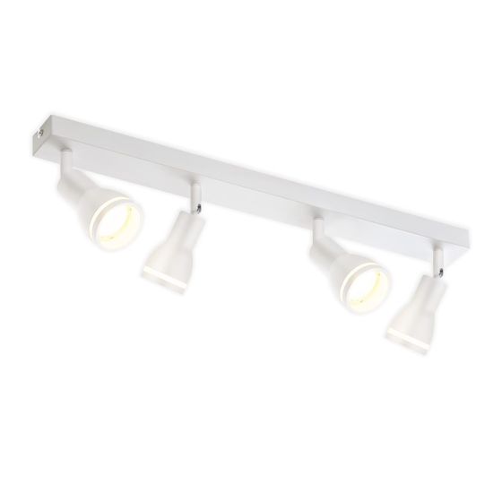 NETTLIFE - kattovalaisin 4 kohdevaloa valkoinen: Metallinen kattovalaisin GU10 sisätiloihin, kääntyvät kohdevalot keittiöön