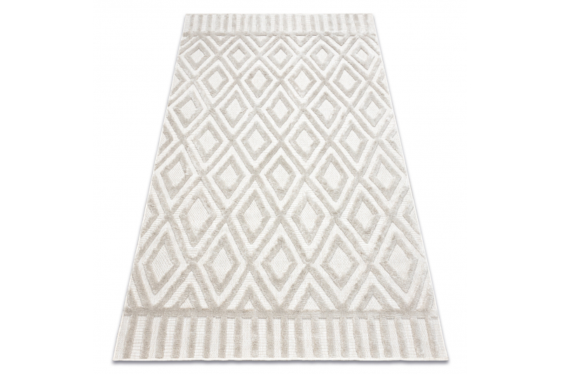 Matto SANTO STRING SIZAL 58377 timantteja, geometrinen, siksak beige 200x290 cm