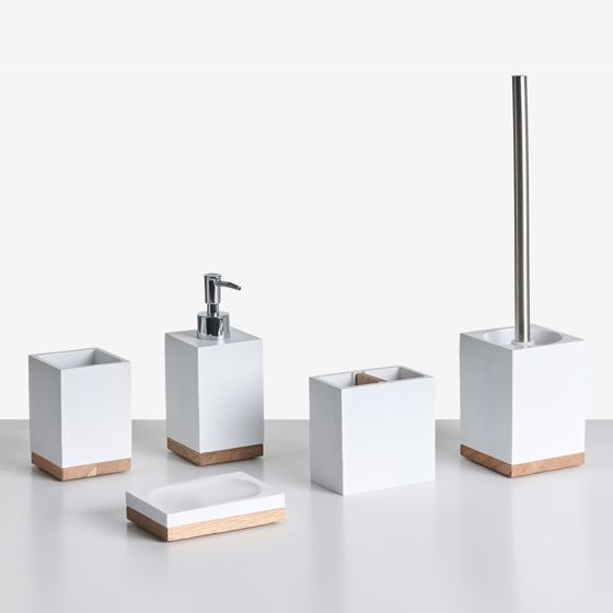 Kylpyhuonesetti 5 osaa TAPICHE Valkoinen