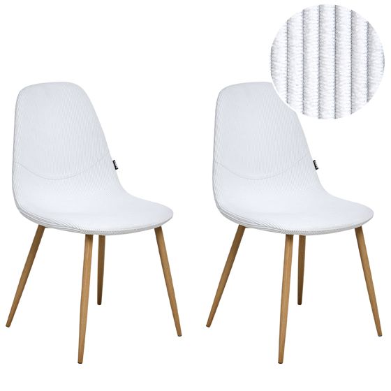 Ruokatuolisetti 2 kpl HILDEN vakosametti Valkoinen