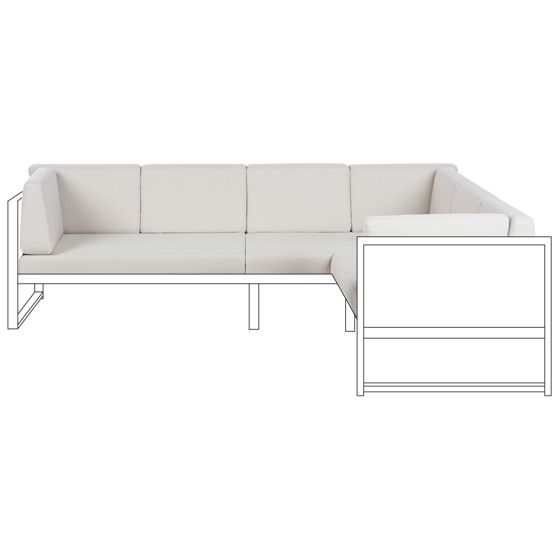 Ulkotyynyjen päällissetti CASTELLA Luonnonvalkoinen