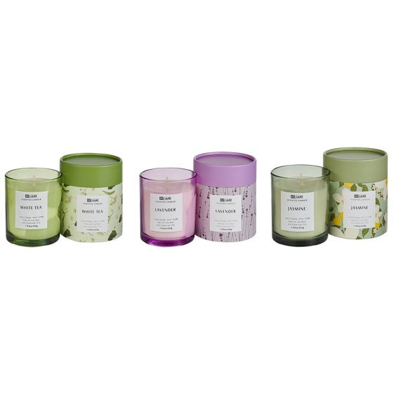 Tuoksukynttiläsetti 3 kpl COLORFUL BARREL Soijavaha Raikkaat tuoksut Kukkatuoksut