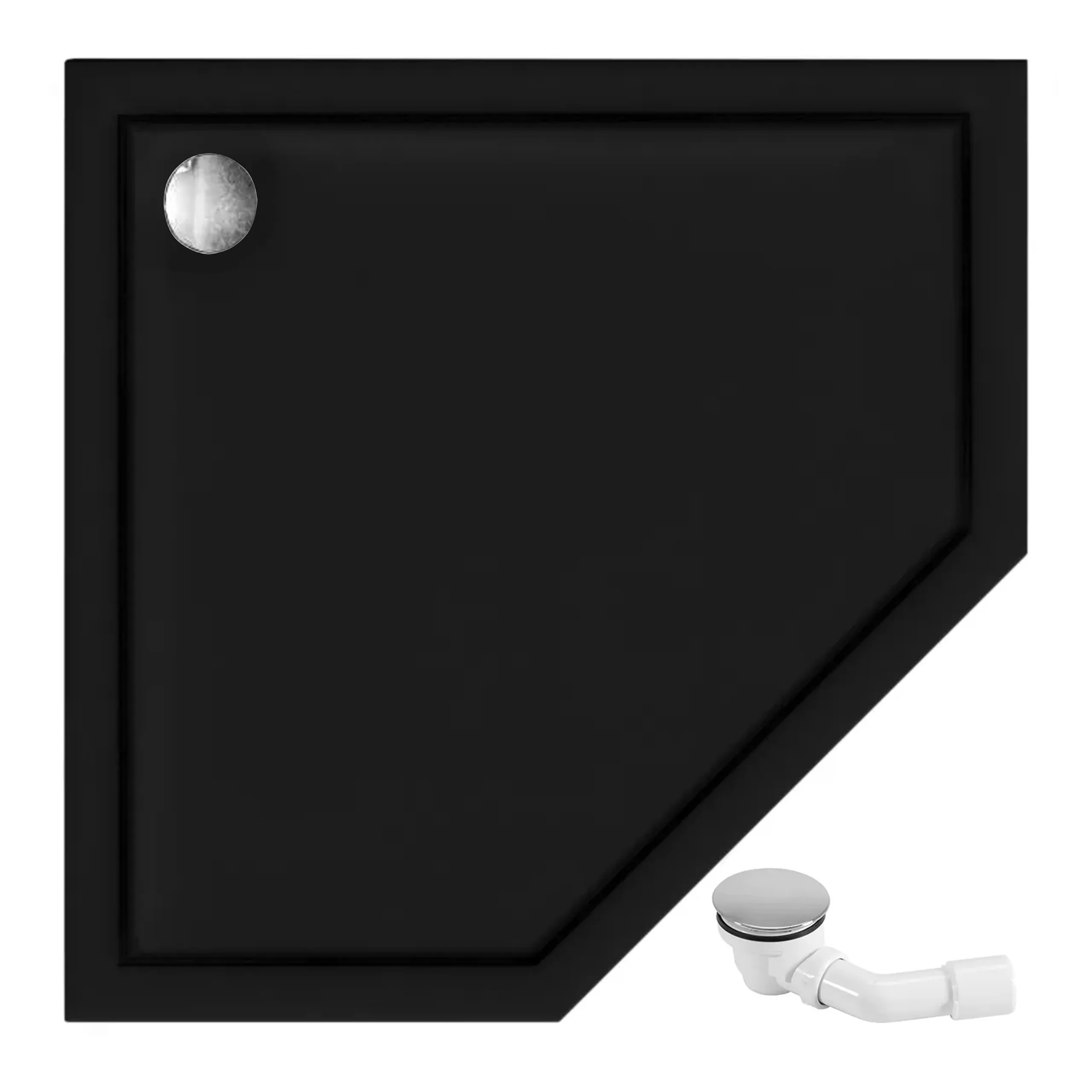 REA suihkuallas DIAMOND 90x90x5CM , Musta, 90x90x5cm