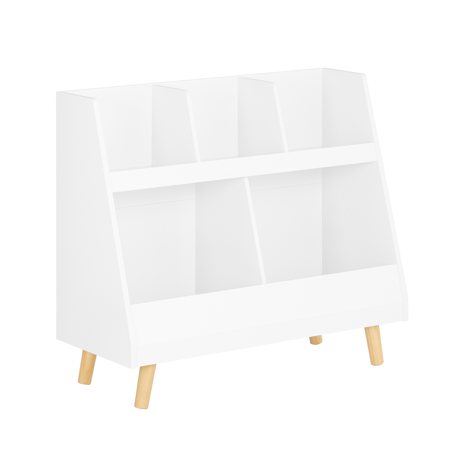 SoBuy Lasten montessori-kirjahylly KMB19-W valkoinen puukuitulevy