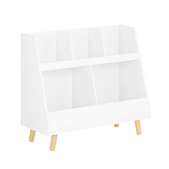 SoBuy Lasten montessori-kirjahylly KMB19-W valkoinen puukuitulevy