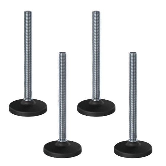 Ruostumaton tasoitusjalka M20x230 100mm muovijalalla 1500kg - 4 kpl:n sarja