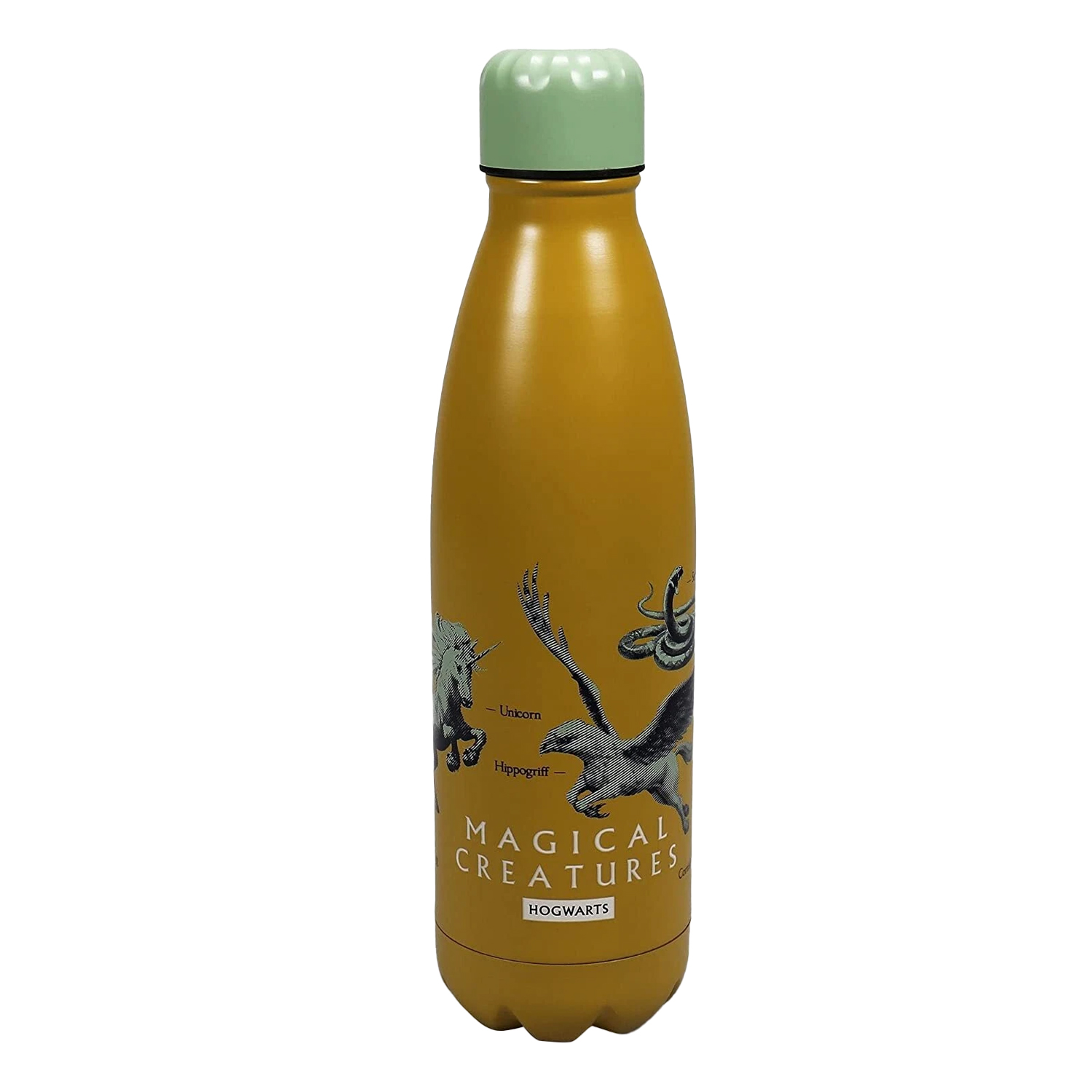 Harry Potter – juomapullo – Magical Creatures – 500 ml, ruostumaton teräs – juominen, matkailu, Kultainen keltainen
