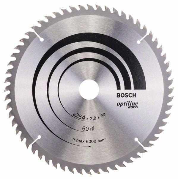Bosch Optiline Wood -Pyörösahanterä 254x30 mm, 60 hammasta