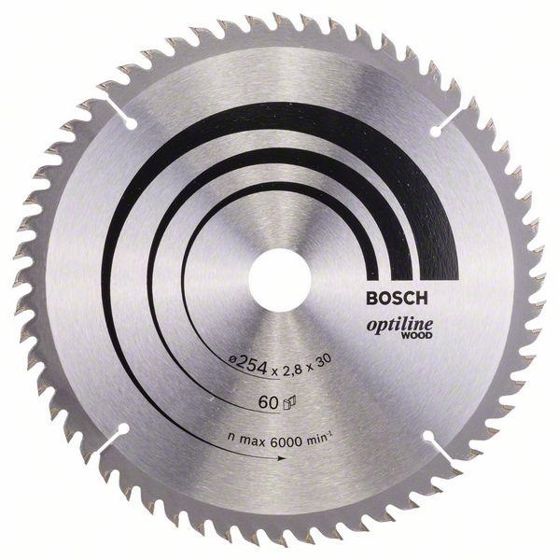 Bosch Optiline Wood -Pyörösahanterä 254x30 mm, 60 hammasta