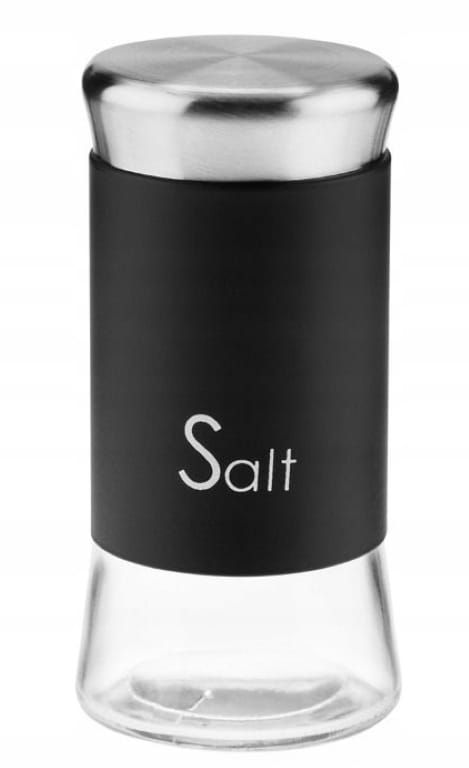 Suolasirotin, musta lasi koristeellinen suolasirotin, 150 ml