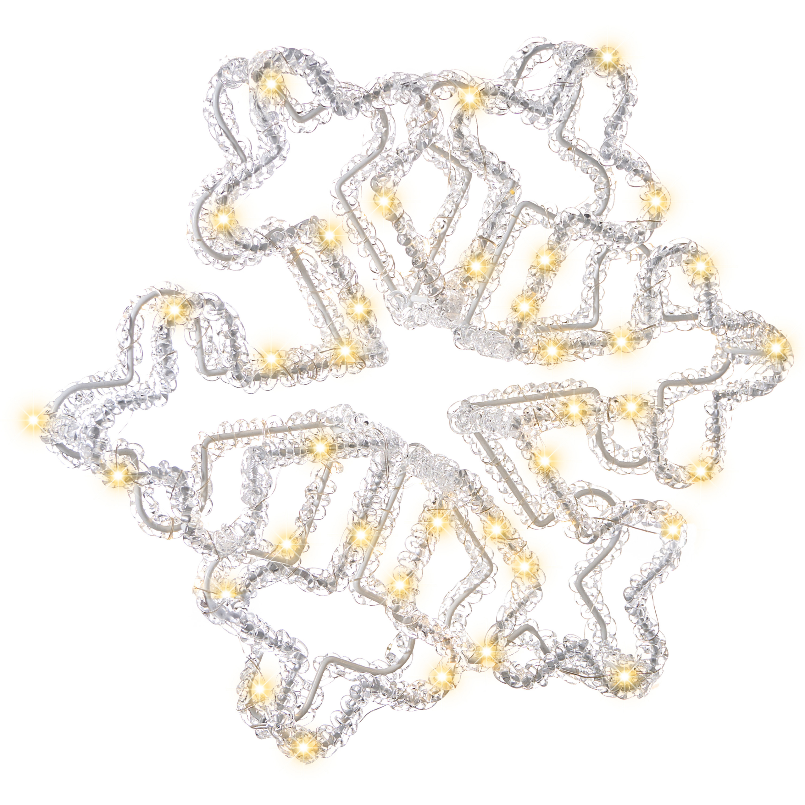 Ulkokoriste LED-valo SILVERAN Lumihiutale 28 cm Valkoinen