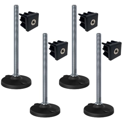 Ruostumaton jalka 16x230x100mm, muovia rei'illä+lisäosilla 50x50x2.0mm -Sarja 44 kpl