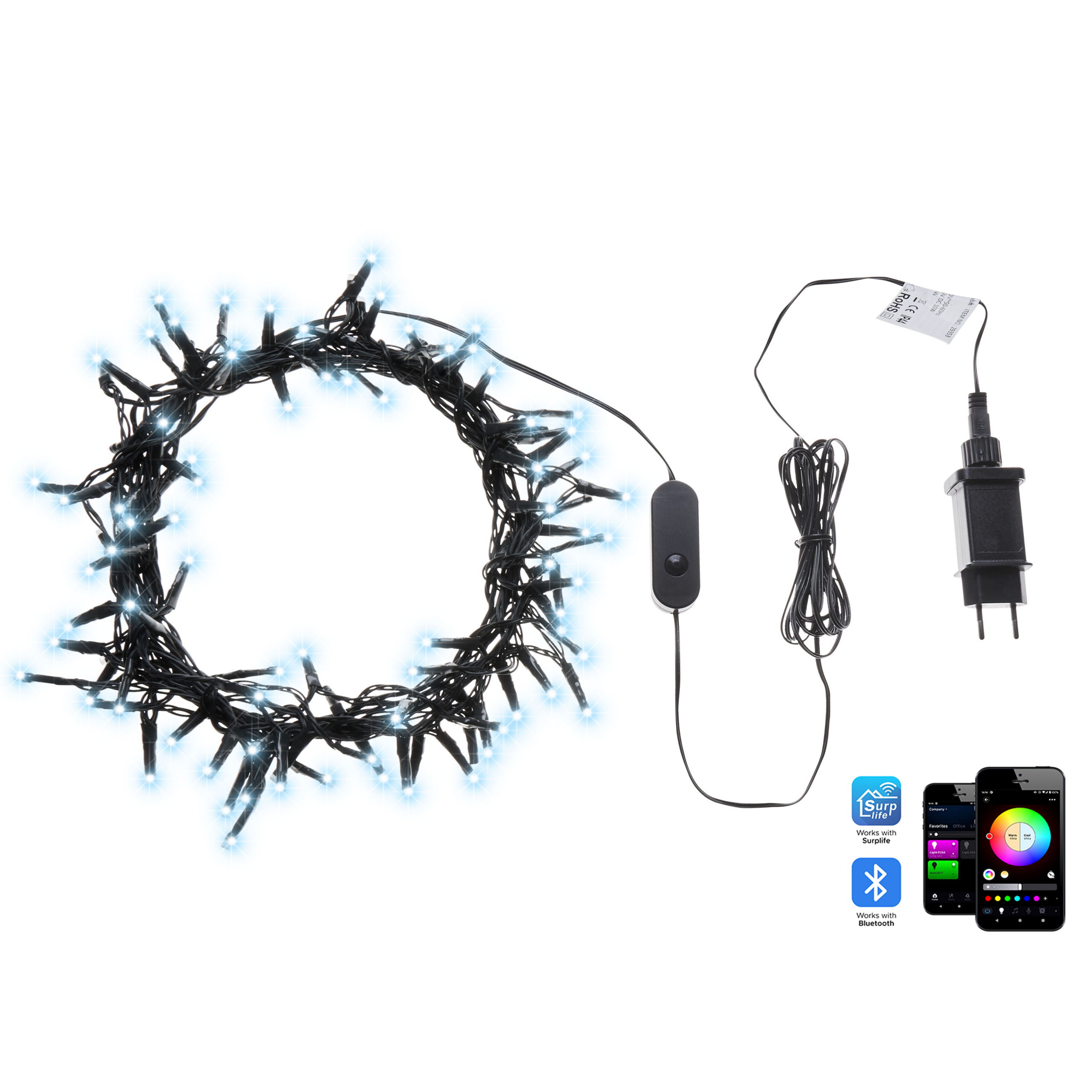 Valoketju LED-älyvalo appillä IGALIKU 13.5 m Monivärinen