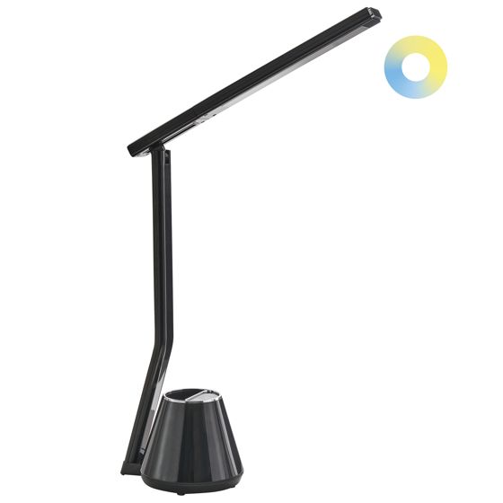 Työpöydän LED-valaisin DENEB himmentimellä Musta