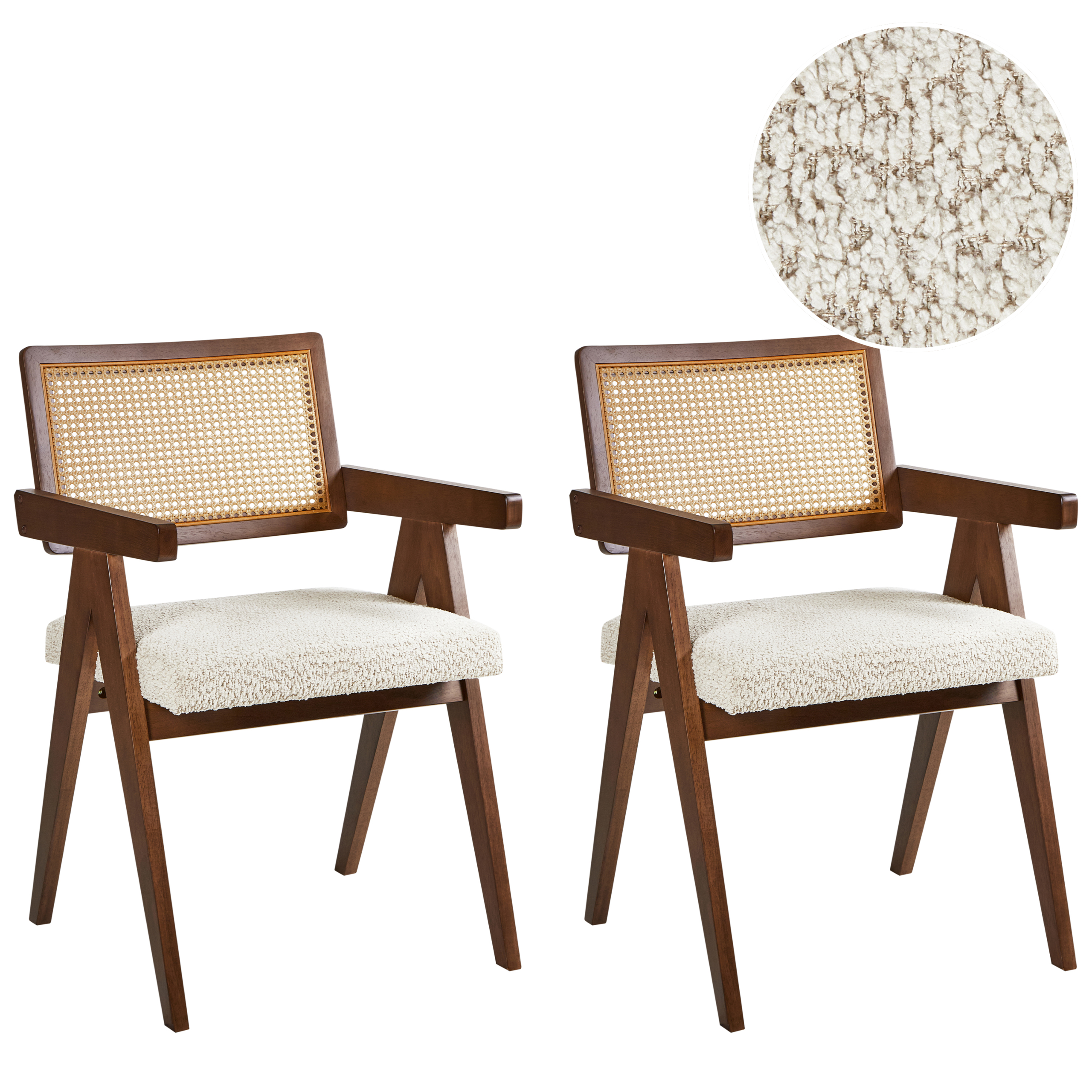 Ruokatuolisetti 2 kpl AVA Puu Ruskea/vaaleanbeige