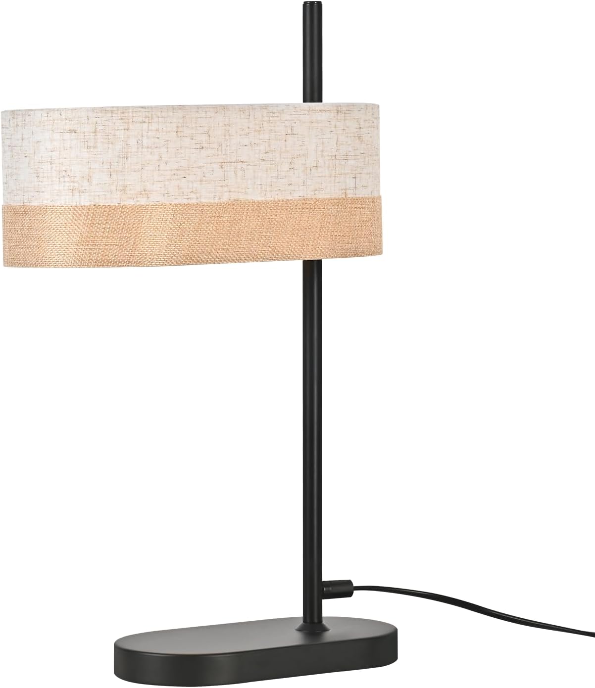 NETTLIFE vintage pöytälamppu musta kangasvarjostin maalaismainen yöpöytävalo E14 johdolla ilman polttimota olohuoneeseen tai makuuhuoneeseen