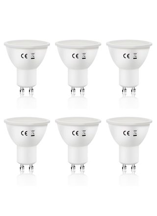 NETTLIFE 6Kpl, GU10, LED - lamppuja Viileän Valkoinen, 6W, 5000K Korvaa, 60W :n, lamput, 110°:n, sädekulma, energiansäästöheijastin