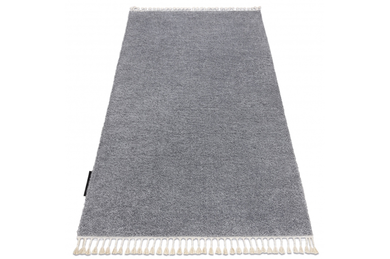 Matto BERBER 9000 vaaleanharmaa Tupsut berbery Marokkolainen shaggy 200x290 cm
