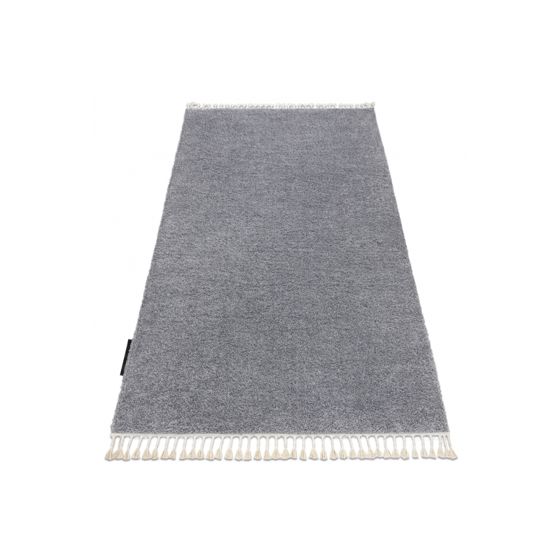 Matto BERBER 9000 vaaleanharmaa Tupsut berbery Marokkolainen shaggy 200x290 cm