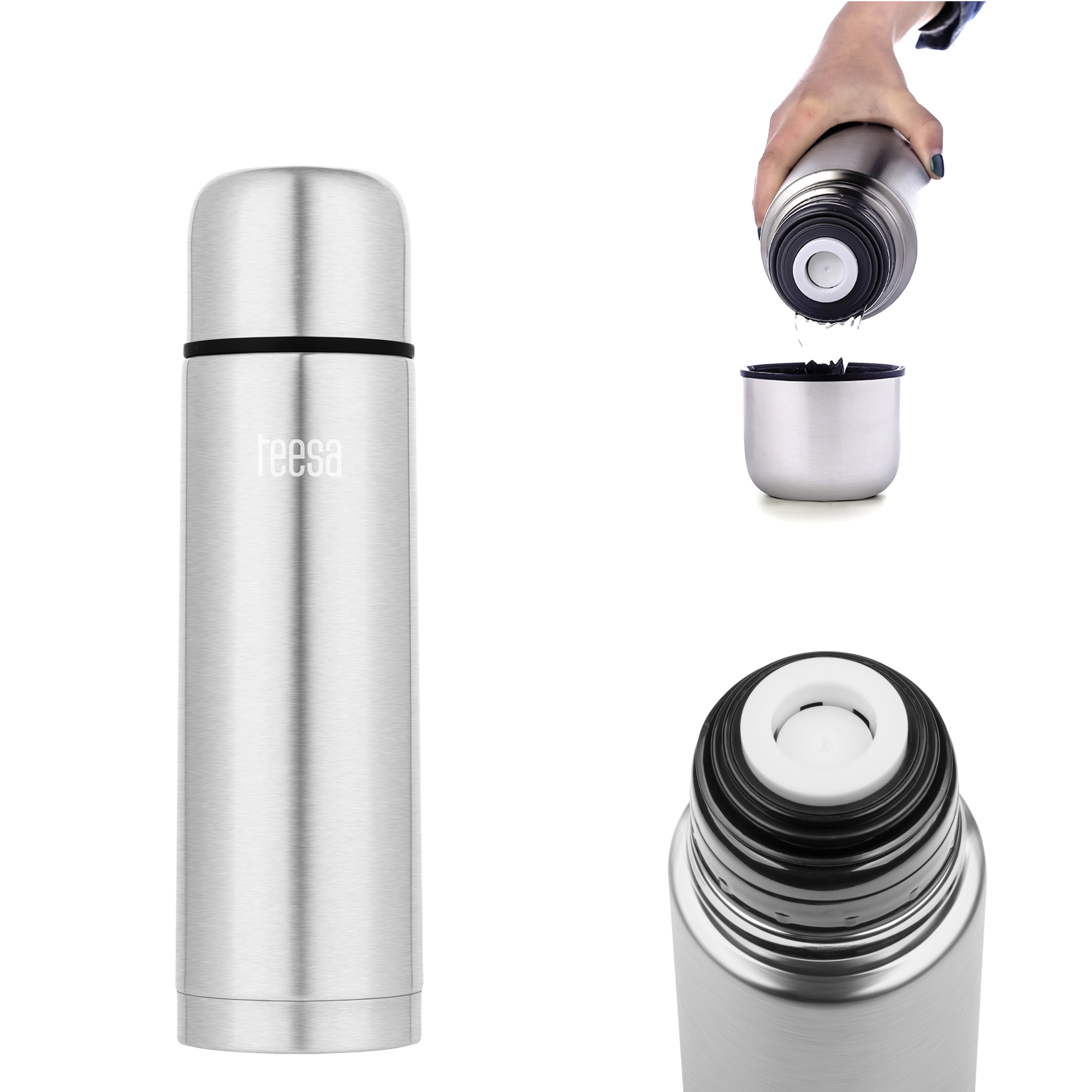 Teesa-matkatermos 500 ml ruostumatonta terästä 25 cm