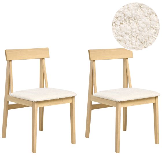 Ruokatuolisetti 2 kpl ISLE puu Vaaleanruskea/beige