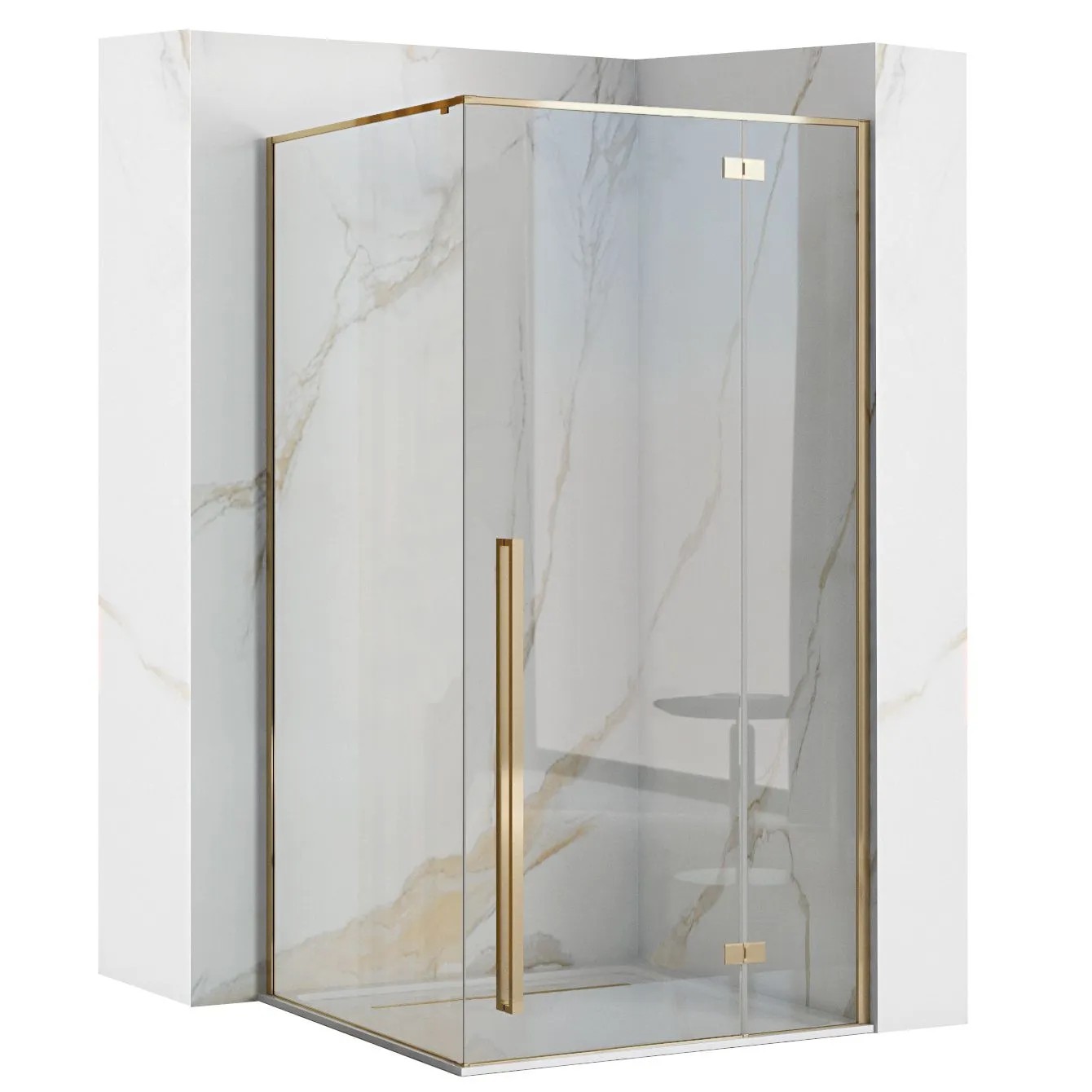 REA Suihkukaappi FARGO 80x100 kulta, 80X99, 5X195CM