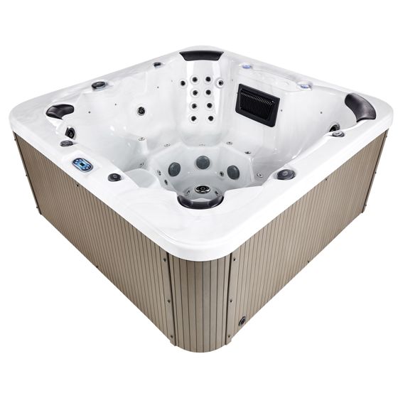 Ulkoporeallas LED-valolla VILLARRICA Valkoinen