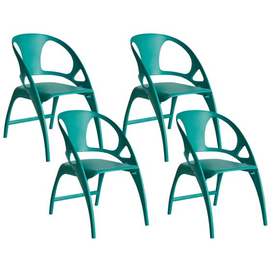 Puutarhatuolisetti 4 kpl kokoontaitettava NEMI Sinivihreä