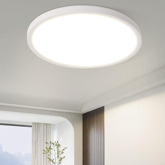 NETTLIFE litteä, LED - kattovalaisin, makuuhuoneeseen, musta, 18cm, 15W, ei - himmennettävä, lämmin Valkoinen, 3000K