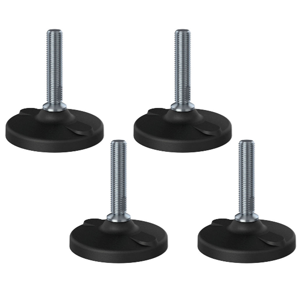 Ruostumaton tasoitusjalka M16x70x100mm muovijalka rei'illä1500kg - 4 kpl:n sarja