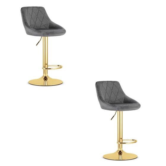 KAST jakkara - harmaa sametti / kultaiset jalat x 2