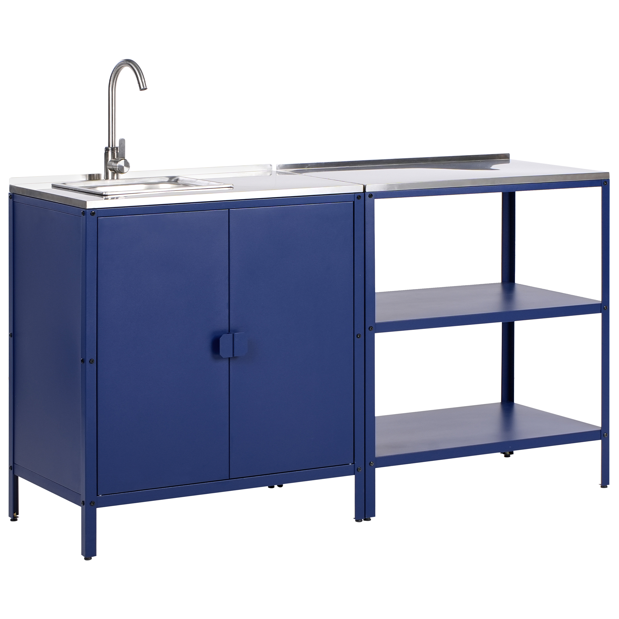 Ulkokeittiösetti pesualtaalla 2 osaa VILAMA metalli Sininen