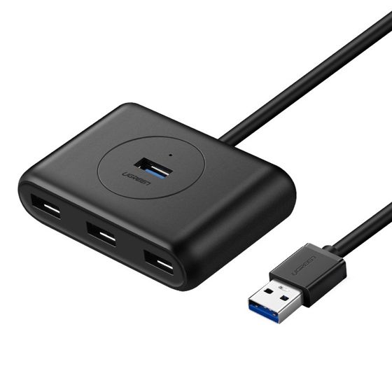 USB-keskitin jakaja 4x USB 3.2 -kaapeliin 0,5 m musta