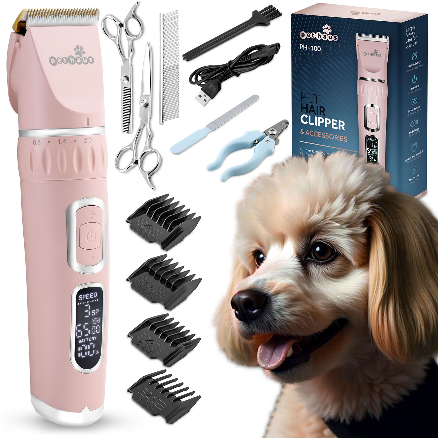 Pethaus PH-100 Pet Clipper Pinkki