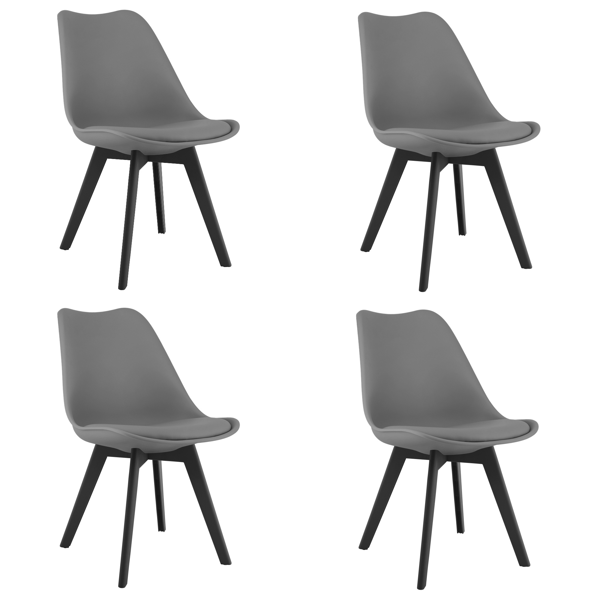 MARK-tuoli - grafiitti / mustat jalat x 4