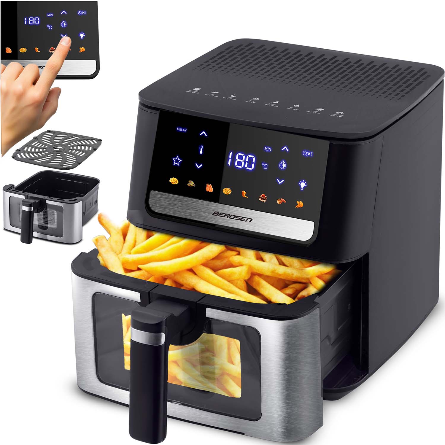 Berdsen BD-655 musta airfryer