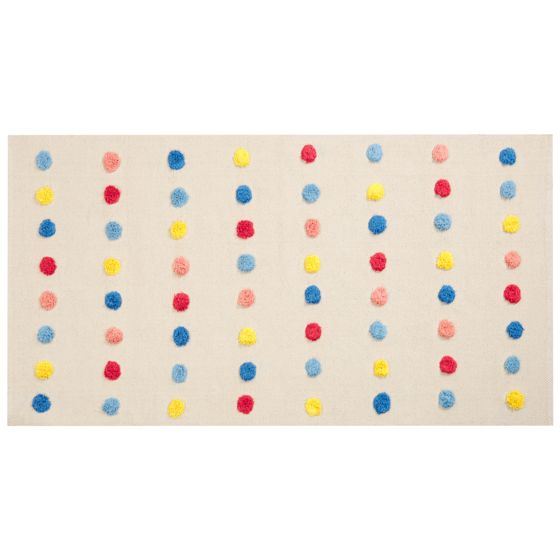 Lastenhuoneen matto LELES Beige 80 x 150 cm puuvilla