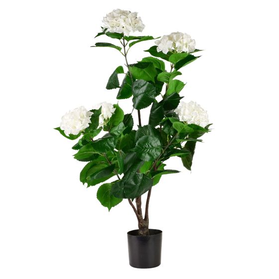 Tekokukka muovi VIRIDIS hortensia 14x13x92 cm valkoinen 1 kpl