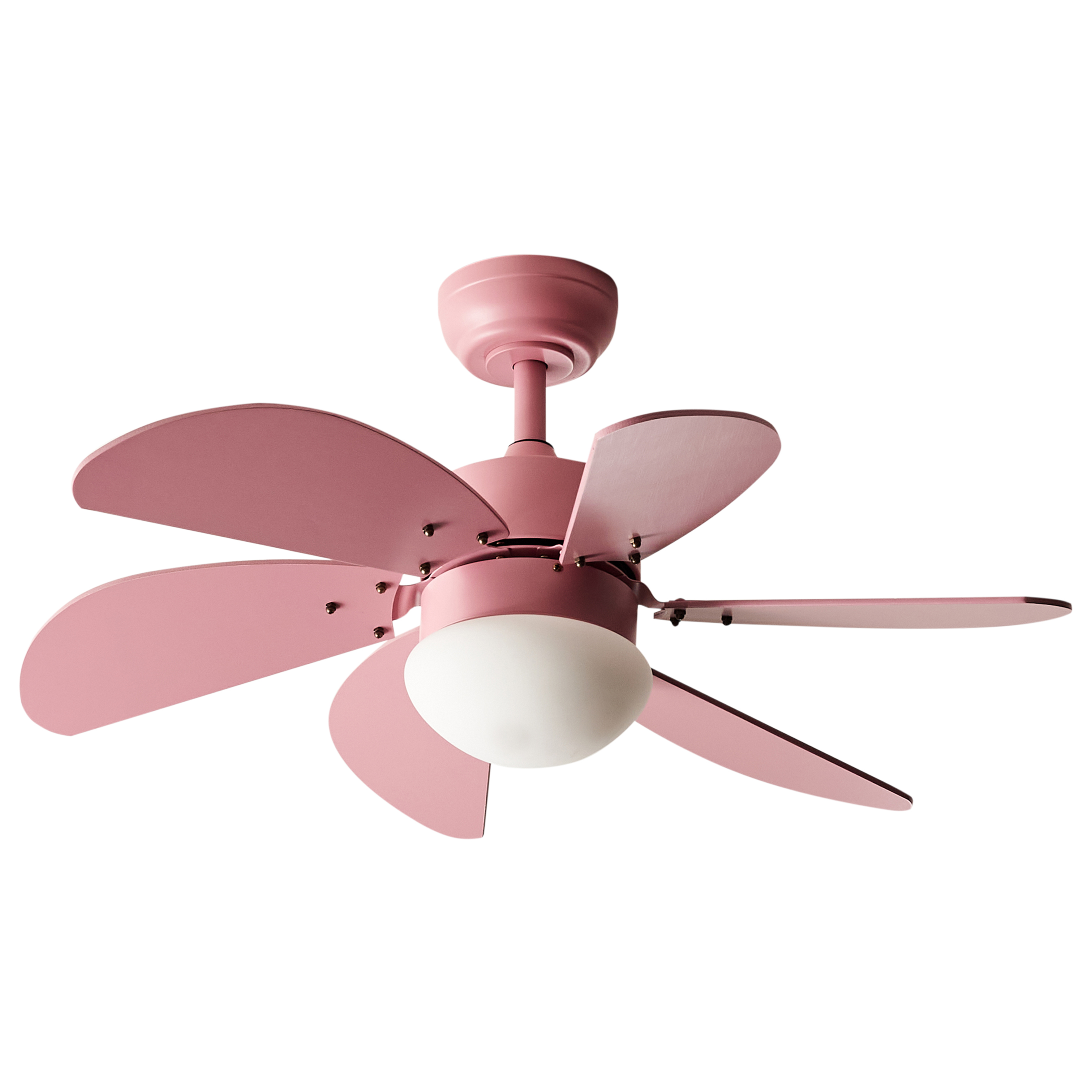 Tuuletinvalaisin LOGAR kaukosäätimellä Vaaleanpunainen