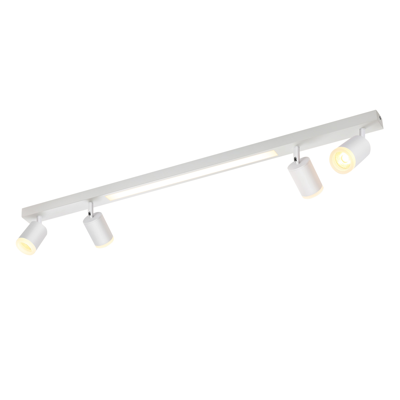 NETTLIFE LED-kattovalaisin 4 himmennettävää lamppua 38W valkoinen kaukosäätimellä 3000K-6500K säädettävä 350°